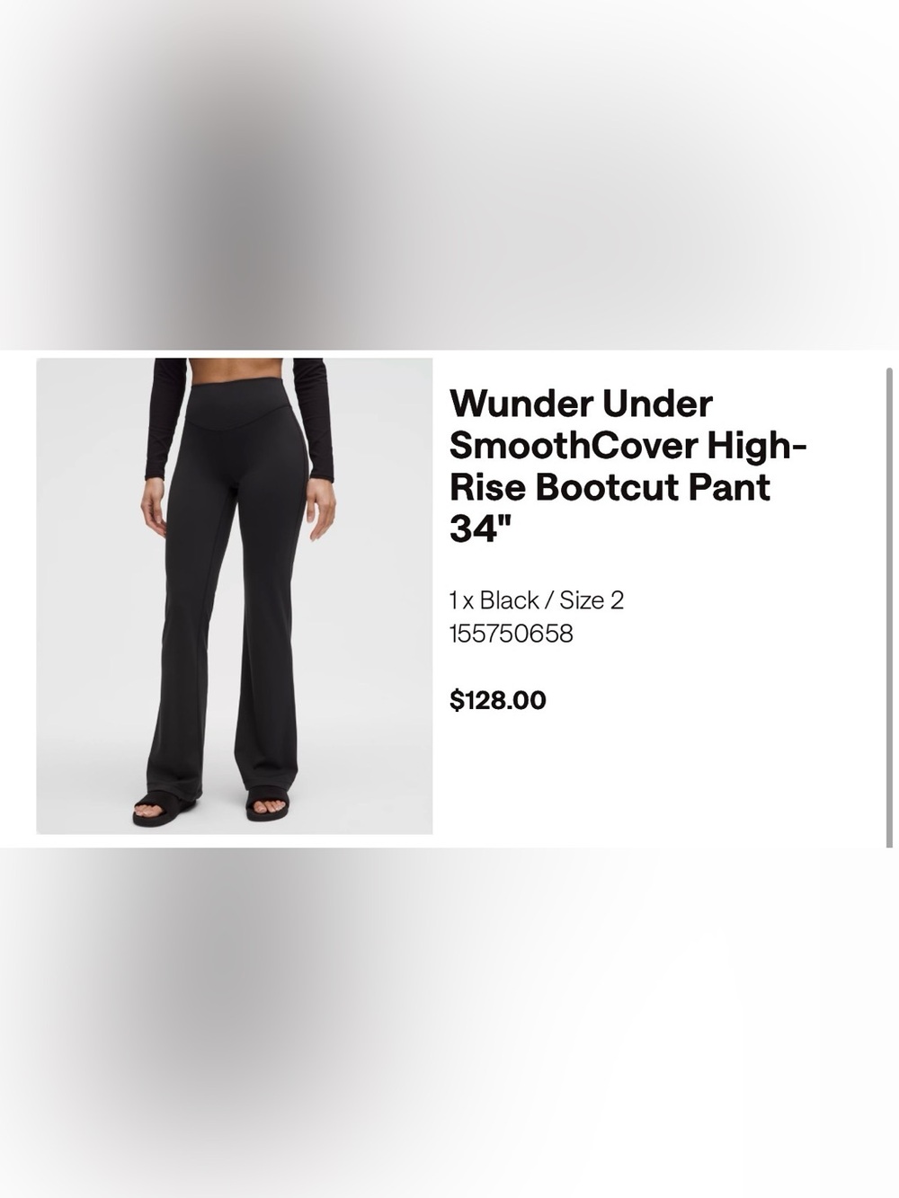 lululemon Wunder Under SmoothCover High-Rise Bootcut Pants — Black